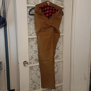 Flannel lined chinos